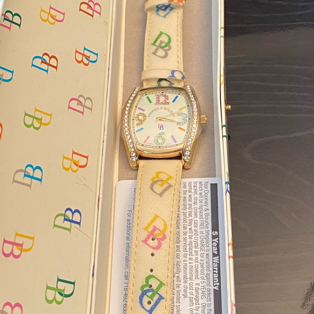 Dooney & Bourke vintage colorful bigface watch.